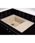 Кухонная мойка MILA 1B1D SAND 2