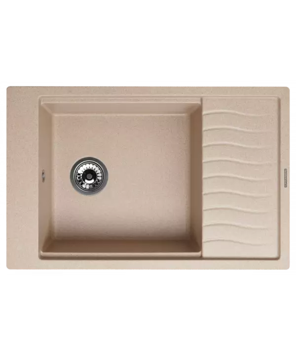 Кухонная мойка MILA 1B1D BEIGE - 1