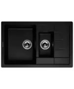 Кухонная мойка MODENA 1,5B1D BLACK METALLIC