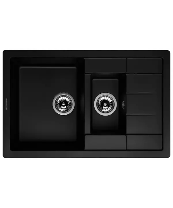 Кухонная мойка MODENA 1,5B1D BLACK METALLIC