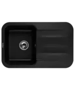 Кухонная мойка LIRA 1B1D BLACK METALLIC