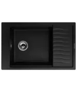 Кухонная мойка MILA 1B1D BLACK METALLIC - 1