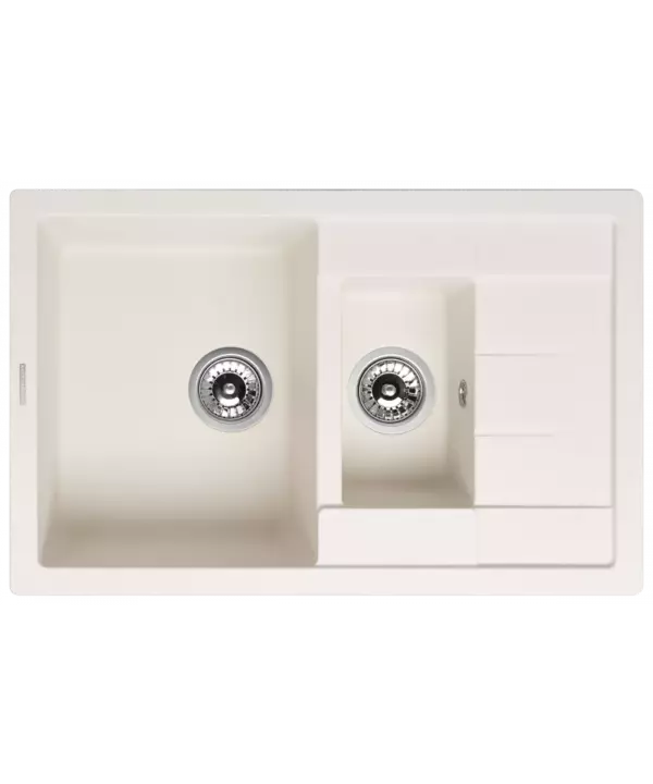 Кухонная мойка MODENA 1,5B1D WHITE
