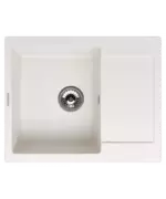 Кухонная мойка MODENA 1B1D WHITE ALABASTER